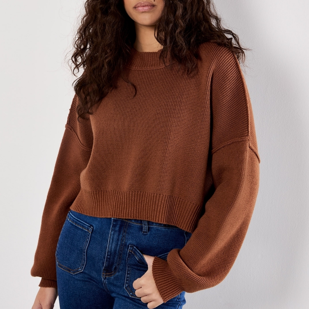 Crop Cottony Sweater
